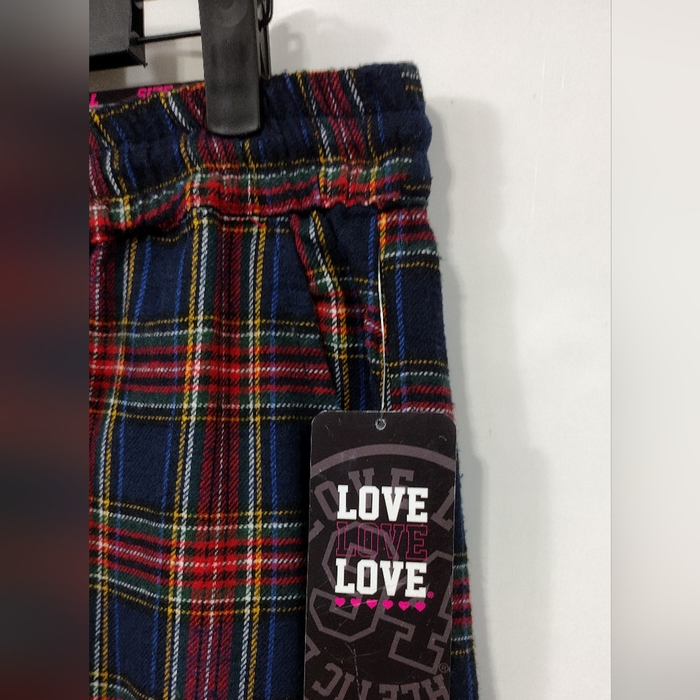 NWT Love Love Love Plaid Cargo Pants Women's L Multicolor Boho Retro Holiday Y2K - Picture 3 of 10